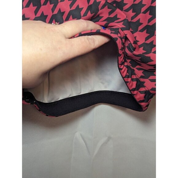Goldsheep Women S Red Houndstooth Sports Bra Top Racerback No Pads Athletic - Picture 3 of 8